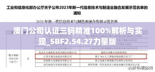 澳门公司认证三码精准100%解析与实现_SBF2.54.27力量版