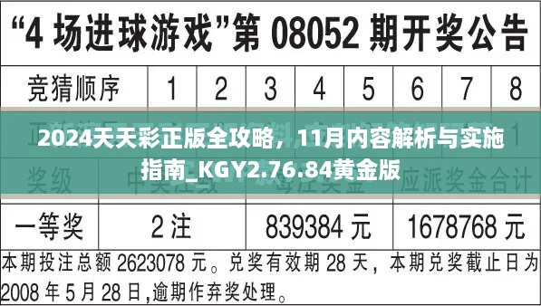 2024天天彩正版全攻略，11月内容解析与实施指南_KGY2.76.84黄金版