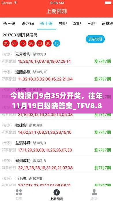 今晚澳门9点35分开奖，往年11月19日揭晓答案_TFV8.80.96真实版