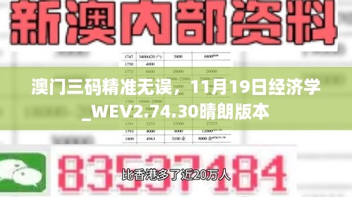 澳门三码精准无误，11月19日经济学_WEV2.74.30晴朗版本