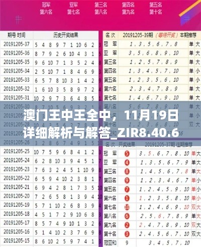 澳门王中王全中，11月19日详细解析与解答_ZIR8.40.62专版