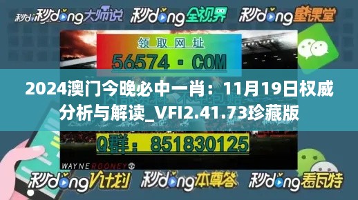 2024澳门今晚必中一肖：11月19日权威分析与解读_VFI2.41.73珍藏版