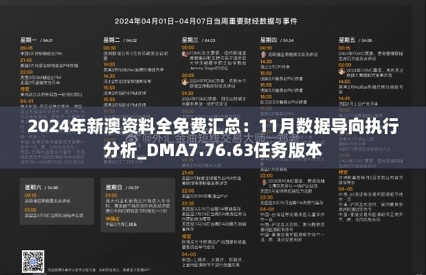 2024年新澳资料全免费汇总：11月数据导向执行分析_DMA7.76.63任务版本