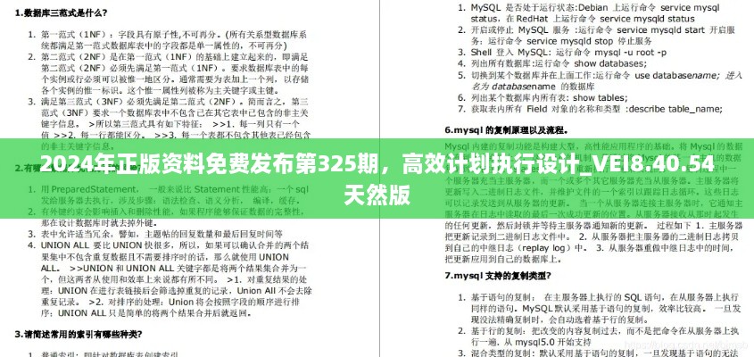 2024年正版资料免费发布第325期，高效计划执行设计_VEI8.40.54天然版