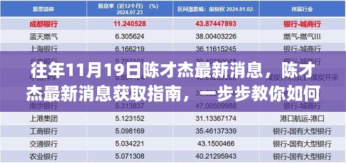 往年11月19日陈才杰最新消息全解析，获取指南与动态更新追踪报道