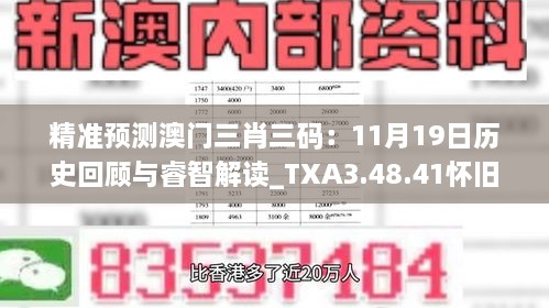 精准预测澳门三肖三码：11月19日历史回顾与睿智解读_TXA3.48.41怀旧版