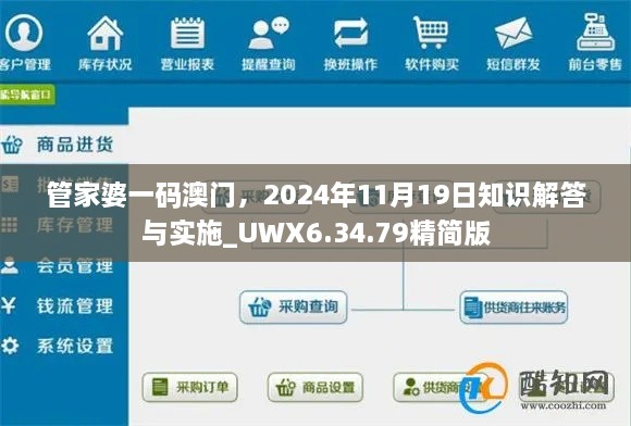 管家婆一码澳门，2024年11月19日知识解答与实施_UWX6.34.79精简版