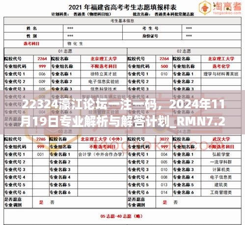 22324濠江论坛一注一码，2024年11月19日专业解析与解答计划_RMN7.28.94视频版