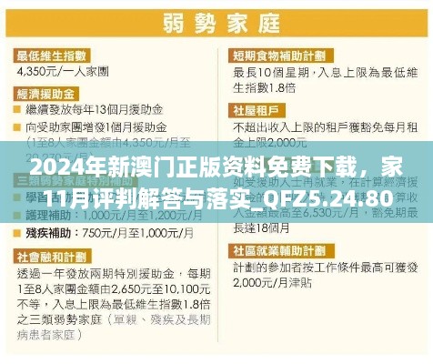 2024年新澳门正版资料免费下载，家11月评判解答与落实_QFZ5.24.80灵活版