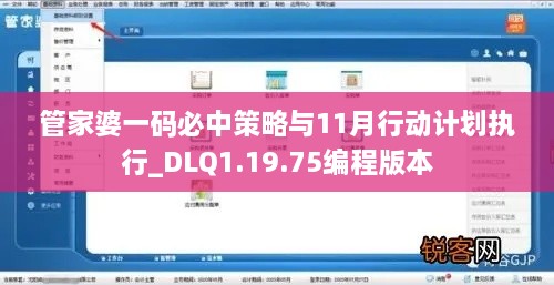 管家婆一码必中策略与11月行动计划执行_DLQ1.19.75编程版本