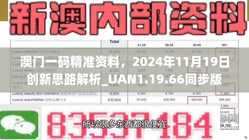 澳门一码精准资料，2024年11月19日创新思路解析_UAN1.19.66同步版