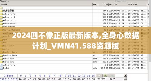 2024四不像正版最新版本,全身心数据计划_VMN41.588资源版