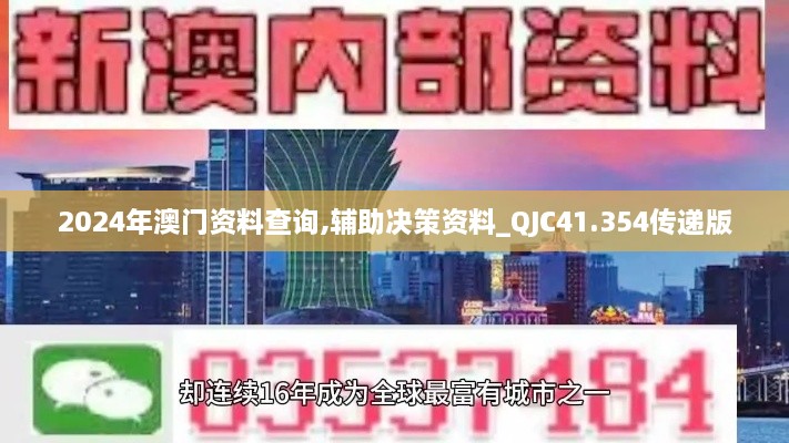 2024年澳门资料查询,辅助决策资料_QJC41.354传递版