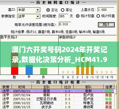 澳门六开奖号码2024年开奖记录,数据化决策分析_HCM41.920养生版