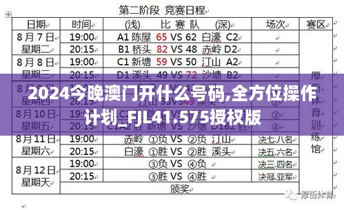 2024今晚澳门开什么号码,全方位操作计划_FJL41.575授权版