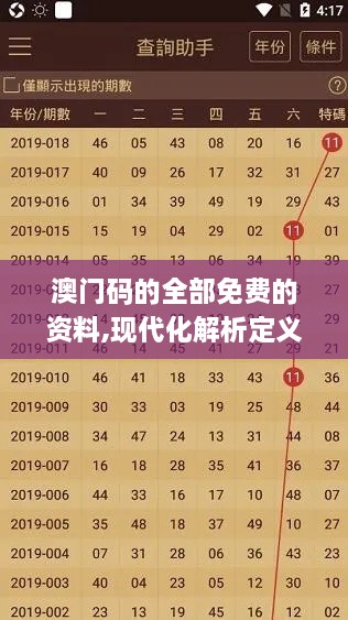 澳门码的全部免费的资料,现代化解析定义_JHG41.317趣味版