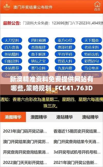 新澳精准资料免费提供网站有哪些,策略规划_FCE41.763DIY版