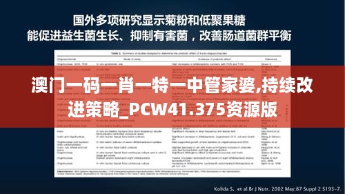 澳门一码一肖一特一中管家婆,持续改进策略_PCW41.375资源版