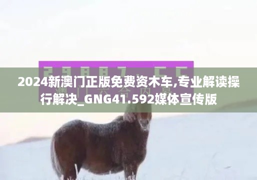 2024新澳门正版免费资木车,专业解读操行解决_GNG41.592媒体宣传版