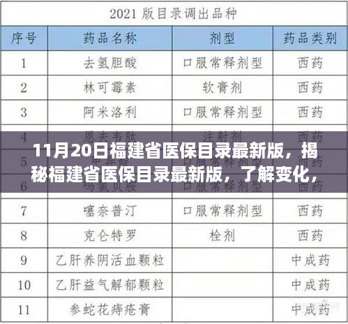 福建省医保目录最新版揭秘与权益保障（11月20日更新）