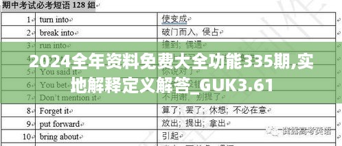 2024全年资料免费大全功能335期,实地解释定义解答_GUK3.61