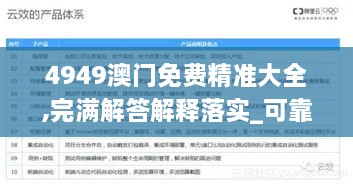 4949澳门免费精准大全,完满解答解释落实_可靠版XZS9.23