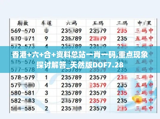 香港+六+合+资料总站一肖一码,重点现象探讨解答_天然版DOF7.28