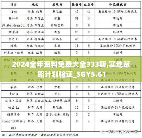 2024全年资料免费大全333期,实地策略计划验证_SGY5.61