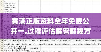 香港正版资料全年免费公开一,过程评估解答解释方法_收藏版DBT1.23