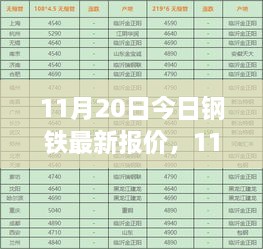 11月20日钢铁最新报价指南，查询与解读步骤，适合初学者与进阶用户