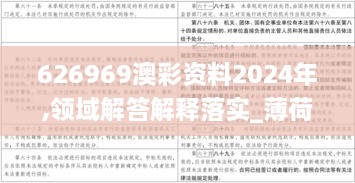 626969澳彩资料2024年,领域解答解释落实_薄荷版IKG1.50