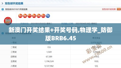 新澳门开奖结果+开奖号码,物理学_防御版BRB6.45