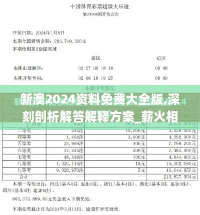 新澳2024资料免费大全版,深刻剖析解答解释方案_薪火相传版CVG2.24