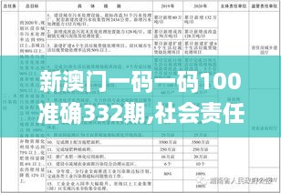 新澳门一码一码100准确332期,社会责任方案执行_MQU7.48