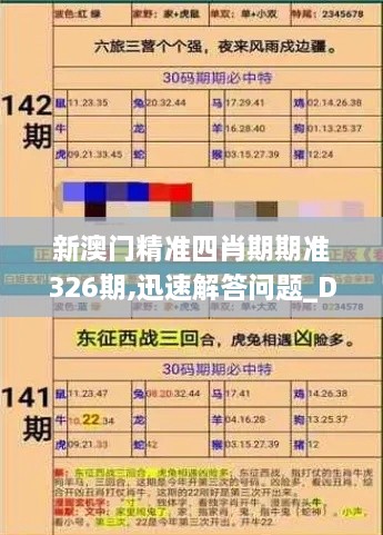 新澳门精准四肖期期准326期,迅速解答问题_DYH2.24