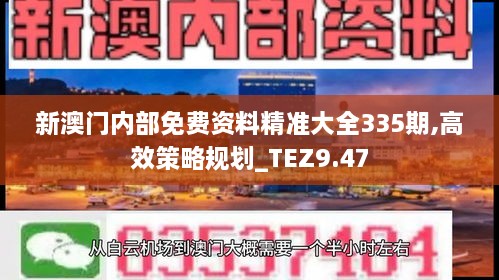 新澳门内部免费资料精准大全335期,高效策略规划_TEZ9.47