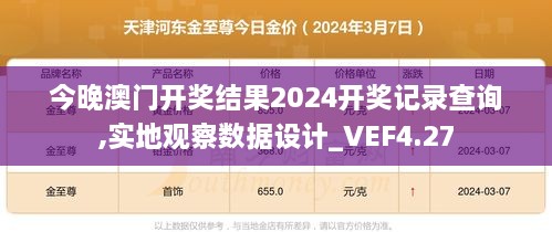 今晚澳门开奖结果2024开奖记录查询,实地观察数据设计_VEF4.27