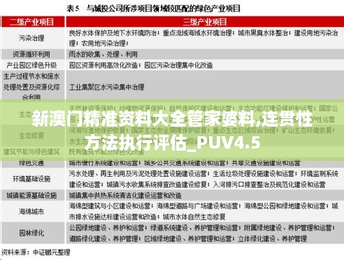 新澳门精准资料大全管家婆料,连贯性方法执行评估_PUV4.5