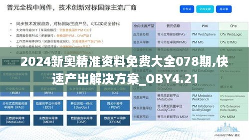 2024新奥精准资料免费大全078期,快速产出解决方案_OBY4.21