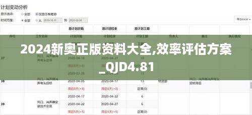 2024新奥正版资料大全,效率评估方案_QJD4.81