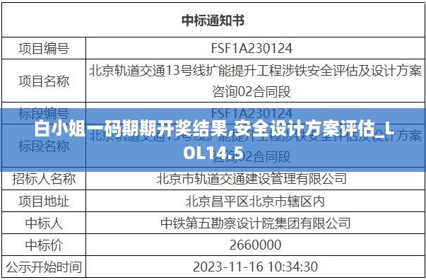 白小姐一码期期开奖结果,安全设计方案评估_LOL14.5