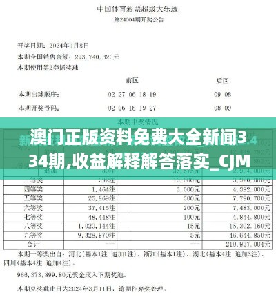 澳门正版资料免费大全新闻334期,收益解释解答落实_CJM5.79