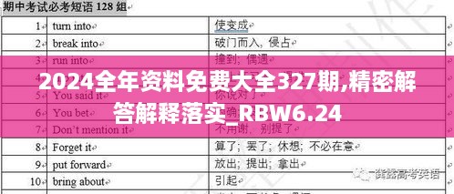 2024全年资料免费大全327期,精密解答解释落实_RBW6.24