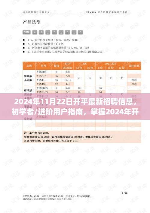 2024年11月22日开平最新招聘信息，初学者/进阶用户指南，掌握2024年开平最新招聘信息搜寻全攻略