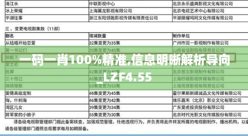 一码一肖100%精准,信息明晰解析导向_LZF4.55