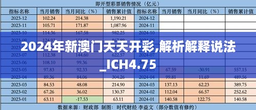 2024年新澳门天天开彩,解析解释说法_ICH4.75