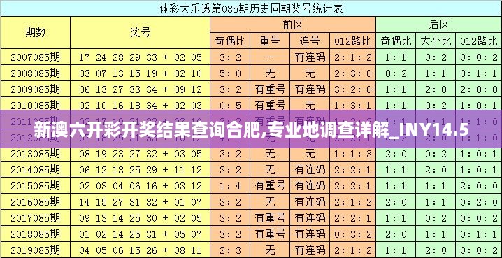 新澳六开彩开奖结果查询合肥,专业地调查详解_INY14.5