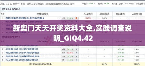 新奥门天天开奖资料大全,实践调查说明_GIQ4.42