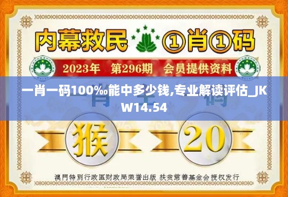 一肖一码100‰能中多少钱,专业解读评估_JKW14.54