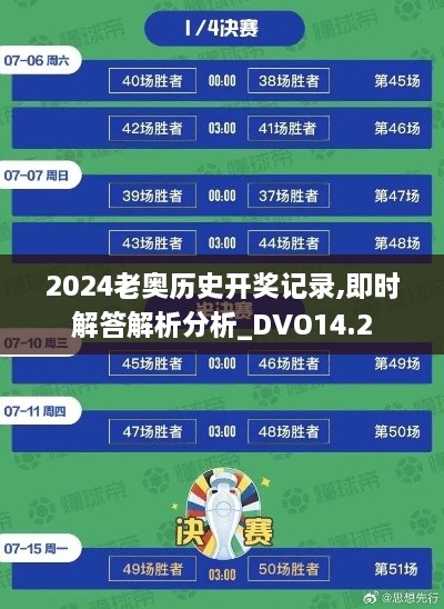 2024老奥历史开奖记录,即时解答解析分析_DVO14.2